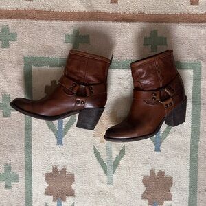 Frye Brown Leather Ankle Boots